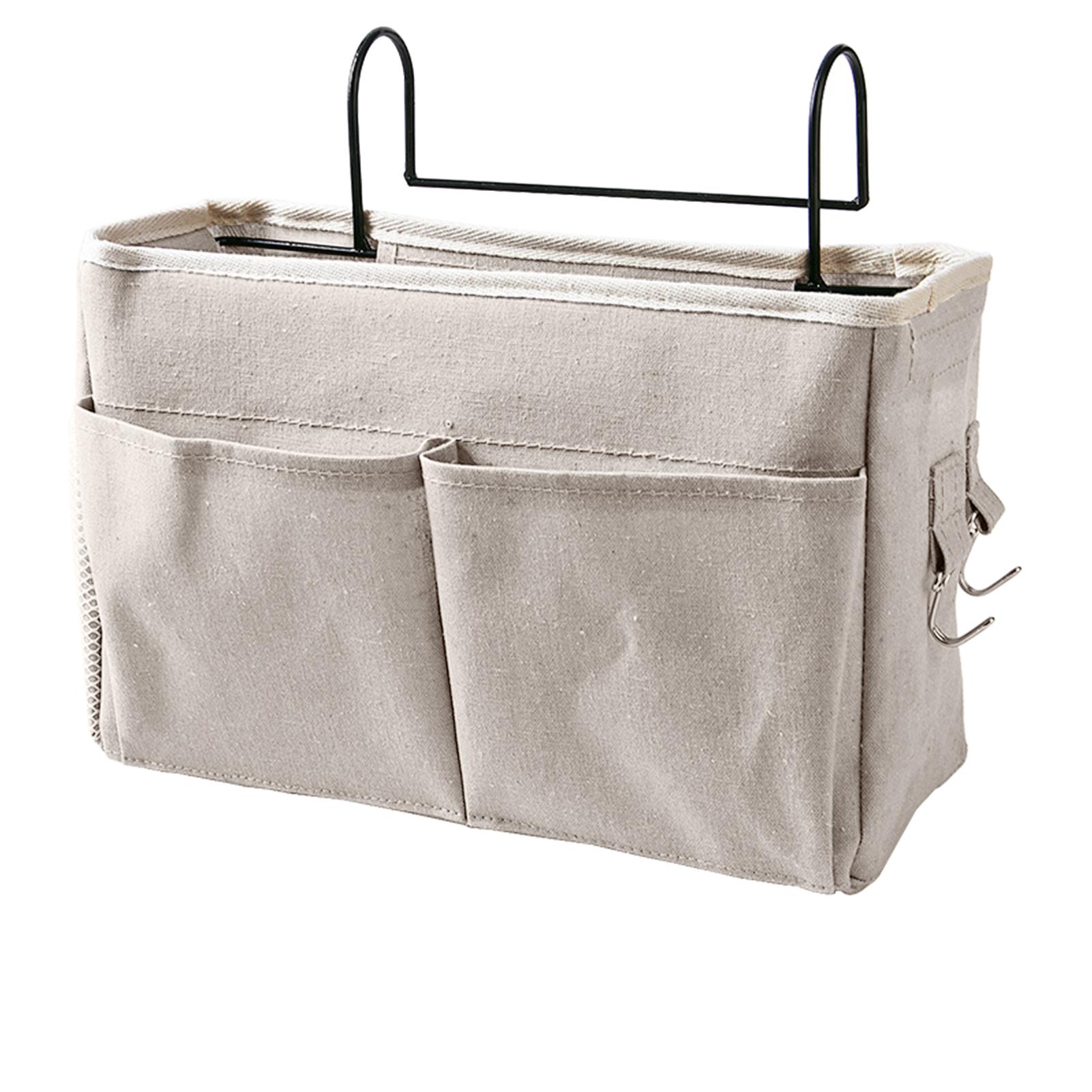 Прикроватный подвесной органайзер, подвесная сумка для прикроватной тумбочки, хлопково-льняной прикроватный карман, корзина для двухъярусной кровати, общежитий