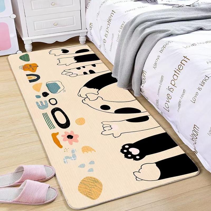 Прикроватный ковер Ковер для спальни Длинный прикроватный ковер Коврик для пола в гостиной Маленький прикроватный коврик 50 * 160cm